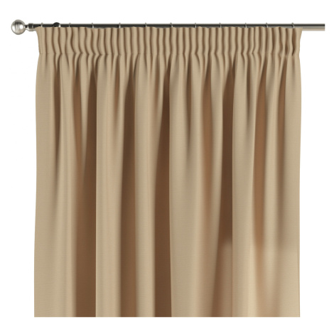 Dekoria Závěs s řasící páskou, bílá káva, Cotton Panama, 702-47