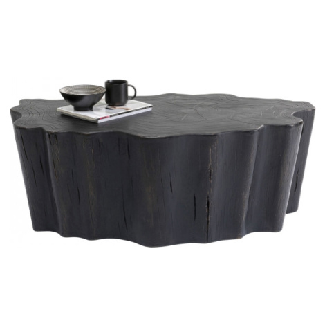 KARE Design Konferenční stolek Tree Stump - černý, 119x68cm