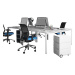 Paperflow Kompaktní psací stůl easyDesk®, v x š x h 750 x 1140 x 600 mm, bílá