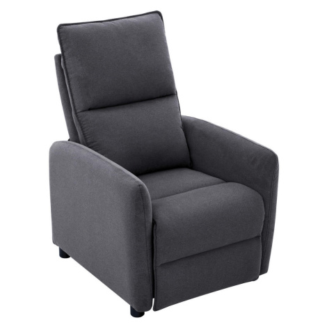 Carryhome TELEVIZNÍ KŘESLO, dřevo, kov, plast, textil, tmavě šedá