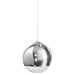 AZzardo SILVER BALL závěsné svítidlo 1x E27 60W bez zdroje 40cm IP20, chromové