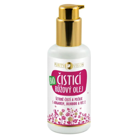 Purity Vision Bio Růžový čisticí olej s arganem, jojobou a vit. E 100 ml
