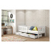 BMS Dětská postel KUBUŠ 1 s úložným prostorem| bílá Barva: bílá / šedá, Rozměr: 160 x 80 cm