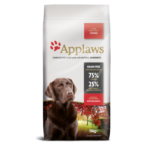 Applaws granule, 12 + 3 kg zdarma - Adult Large Breed Chicken