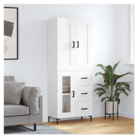 vidaXL Skříň highboard lesklá bílá 69,5 x 34 x 180 cm kompozitní dřevo