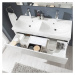 Mereo Aira koupelnová skříňka s umyvadlem z litého mramoru 101 cm bílá CN712M