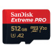 SanDisk Paměťová karta SANDISK EXTREME PRO microSDXC 512GB 200/140 MB/s UHS-I U3 (SDSQXCD-512G-G