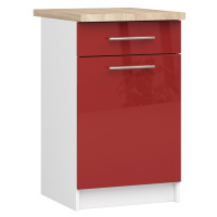 Ak furniture Kuchyňská skříňka Olivie S 50 cm 1D 1S bílo-červená