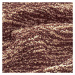 Bielastické potahy UNIVERSO NOVÉ žíhané hnědé trojkřeslo s dřevěnými rukojeťmi (š. 150 - 200 cm)