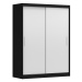 Idzczak Meble Šatní skříň VISTA 04 150 cm černá/bílá, varianta bez osvětlení