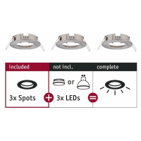PAULMANN Vestavné svítidlo Choose spot sada 3ks nevýklopné max. 3x10W kov kartáčovaný 230V 924.7