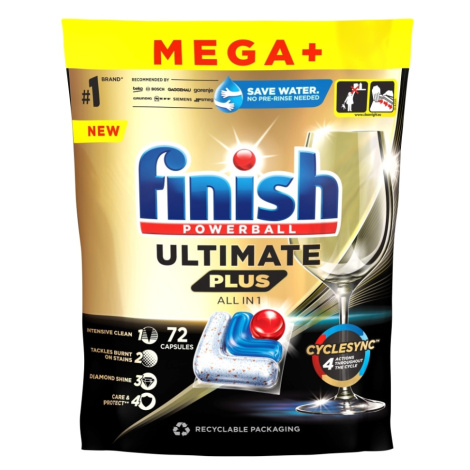 FINISH Ultimate Plus All in 1 Kapsle do myčky nádobí 72 ks