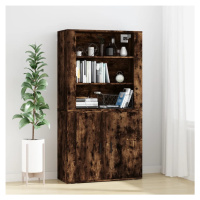 vidaXL Skříň highboard kouřový dub kompozitní dřevo