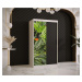 Šatní skříň Abi Paproc Barva korpusu: Bílá, Rozměry: 250 cm, Dveře: Paproc - kapradina + černá