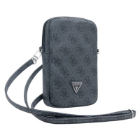 Pouzdro Guess PU 4G Triangle Logo Wallet Phone Bag Zipper Black