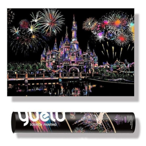 Škrabací obrázek barevný Disneyland 75x52cm v tubě 6x54cm SMT Creatoys
