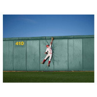 Umělecká fotografie USA, California, San Bernardino, baseball player, Donald Miralle, (40 x 30 c