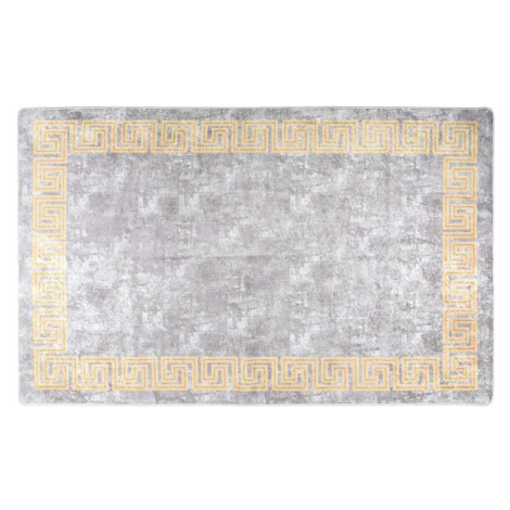 vidaXL Koberec pratelný 160 x 230 cm šedý protiskluzový