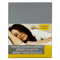 Jersey prostěradlo s napínací gumou 160x200 šedé b.60