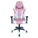 MERCURY Herní židle MRacer koženka, bílo-růžová