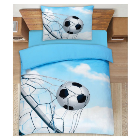 3D povlečení Polycotton Fotbalový míč 200x140cm+90x70cm TiaHome