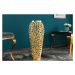 Estila Art deco designová váza Hoja ve zlatém provedení s kovovou konstrukcí 90cm