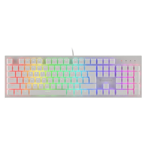 Genesis THOR 303 TKL RGB herní klávesnice bílá US Silent switch NKG-2063