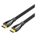 Vention Cotton Braided 4K HDMI Male to Male Cable 15M Black Zinc Alloy Type