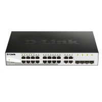 D-Link DGS-1210-16 20-port Gigabit Smart Switch, 16x GbE, 4x RJ45/SFP, fanless