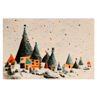 Ilustrace Fairy Village, Treechild, 40x26.7 cm