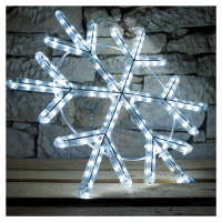 DecoLED LED světelný motiv - vločka, ledově bílá, pr. 60 cm