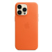 Apple kožený kryt s MagSafe na iPhone 14 Pro Max oranžový Oranžová