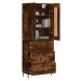 vidaXL Skříň highboard kouřový dub 69,5 x 34 x 180 cm kompozitní dřevo