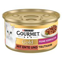 Gourmet Gold Fine Composition 24 x 85 g - výhodné balení - kachna a krůta