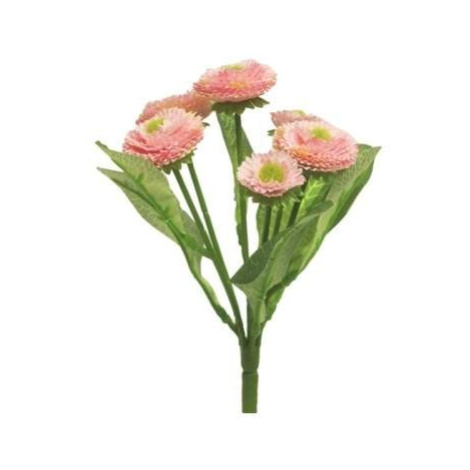 Sedmikráska trs umělá 6 květů růžová 20cm Nova Nature