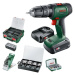 BOSCH UniversalImpact 18V, 2x 1.5Ah, nabíječka, 210 ks příslušenství, kufr 0.603.9D4.107