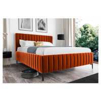 Eka Čalouněná postel INTIMA+ 140x200 cm Barva látky Trinity: (2317) Oranžová, Úložný prostor: S 