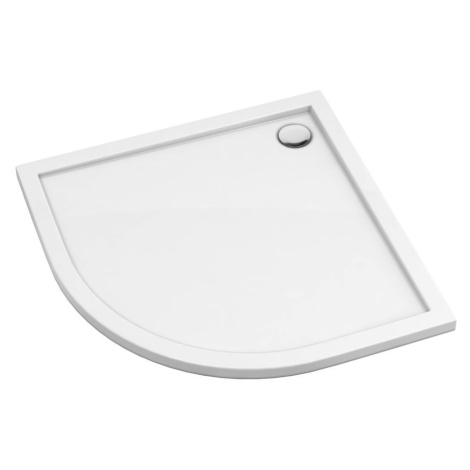 OMNIRES MERTON akrylátová sprchová vanička čtvrtkruh, 90 x 90 cm bílá lesk /BP/ MERTON90/OBP