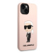 Karl Lagerfeld KLHMP14SSNIKBCP hard silikonové pouzdro iPhone 14 6.1" pink Silicone Ikonik Magsa