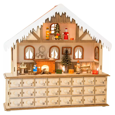 small foot Dřevěný adventní kalendář kouzelný vánoční dům