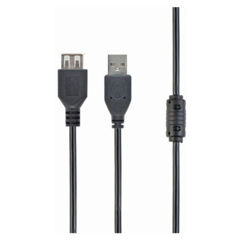 Gembird CABLEXPERT prodlužovací kabel USB-A 2.0, 1.8m, feritové jádro - CCF-USB2-AMAF-6