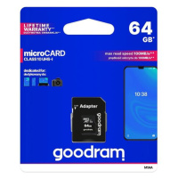 Karta paměťová GOODRAM microSD 64GB s adaptérem