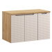 Comad Závěsná skříňka pod umyvadlo Luxor Beige s deskou 90 cm béžová/dub olejovaný