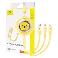 Kabel Baseus Charging Cable 3w1 USB to USB-C, USB-M, Lightning 3,5A, 1,1m (yellow)
