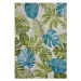 Kusový koberec Flair 105617 Tropical Leaves Turqouise Green – na ven i na doma 80x165 cm