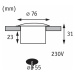 Paulmann Zápustné svítidlo do stěny báze IP65 1x1,4W LED 4000K 230V 937.41 P 93741