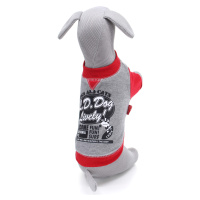 Vsepropejska Teo mikina s nápisy pro psa Barva: Červená, Délka zad (cm): 31, Obvod hrudníku: 40 