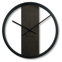 Designové nástěnné hodiny v barvě wenge 50cm