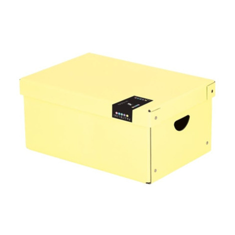 Krabice lamino 35,5 × 24 × 16 cm PASTELINI - žlutá OXYBAG