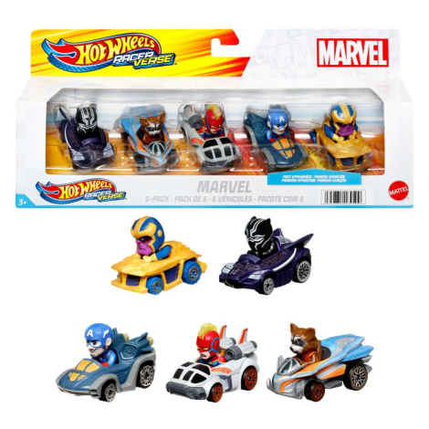 Hot wheels racerverse marvel sada 5 aut, hpn40 Mattel